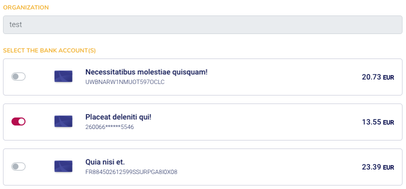 FAQ: new feature bank connection